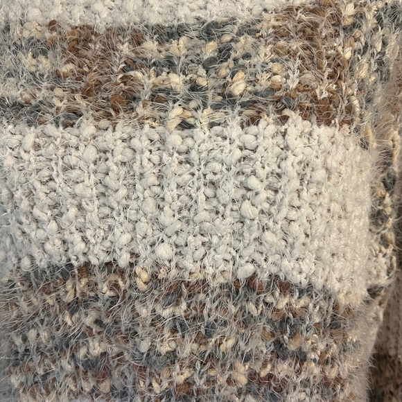 Altar’d State Cozy Striped Sweater Size Medium/Large Oversized Knit Pullover - Picture 3 of 11